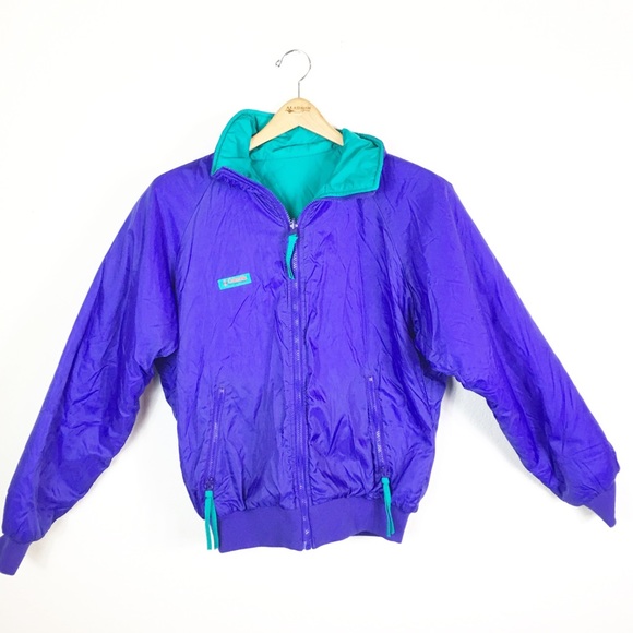 Columbia Other - Vintage Reversible Columbia bomber colorful jacket